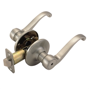 Scroll 2 Way Brass Privacy Door Lever in Satin Nickel 20 Pack