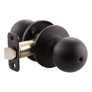 Design House Ball Privacy Brass Doorknob in Matte Black 20 Pack