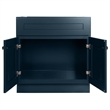 Brookings Wood Vanity Without Top in Navy Fully Assembled 30
