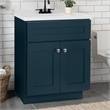 Brookings Wood Vanity Without Top in Navy Fully Assembled 30