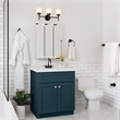 Brookings Wood Vanity Without Top in Navy Fully Assembled 30