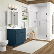 Brookings Wood Vanity Without Top in Navy Fully Assembled 30