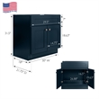 Brookings Wood Vanity Without Top in Navy Fully Assembled 30