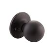 Design House Ball Passage Brass Doorknob in Matte Black 20 Pack