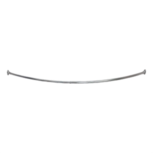 Design House Steel Curved Shower Rod in Nickel 55-inch to 63-inch