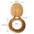 Design House Dalton Wood Round Soft Close Toilet Seat in Oak