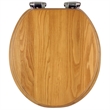 Design House Dalton Wood Round Soft Close Toilet Seat in Oak
