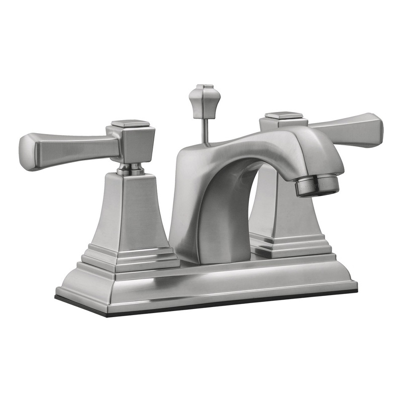 Design House Torino 4-in. Centerset 2-Handle Brass Faucet in Satin Nickel