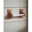 Design House Dalton Double-Post Wood Toilet Paper Holder in Oak