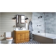 Design House Dalton Double-Post Wood Toilet Paper Holder in Oak