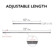 Design House Adjustable Shower Rod 42-inch-72-inch in Chrome