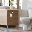 Design House Millbridge Toilet Paper Holder with Shelf in Satin Nickel