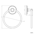 Design House San Martin Metal Towel Ring in Polished Chrome
