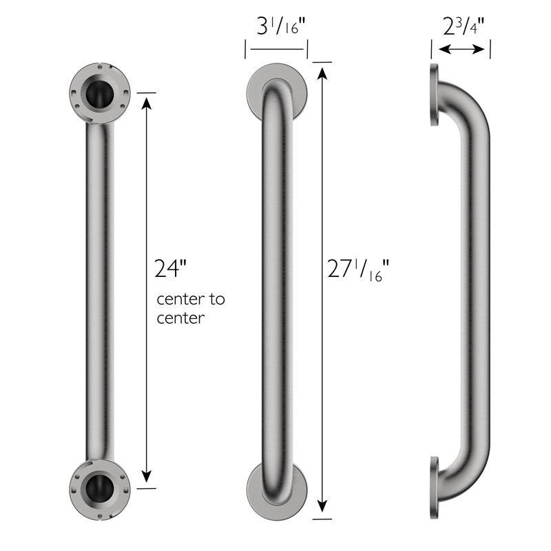 Design House Commercial Stainless Steel Handicap Grab Bar Bathtubs Showers