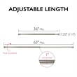 Design House Classic Adjustable 36 to 63-inch Shower Rod in Polished Chrome