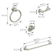 Design House Alta Bay Bathroom Aluminum Hardware Kit in Brushed Nickel 4-Piece