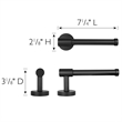 Design House Graz Park Metal Toilet Paper Holder in Matte Black