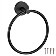 Design House Graz Park Metal Towel Ring in Matte Black