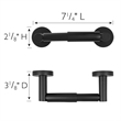 Desaign House Graz Park Two-Post Metal Toilet Paper Holder in Matte Black
