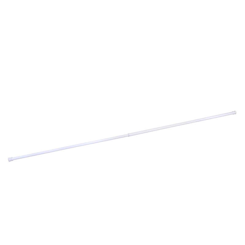 Design House Adjustable 50-84 inches Tension Steel Bathroom Shower Rod in White