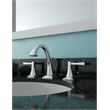 Design House Perth 2 Handle Brass Bathroom Faucet in Satin Nickel 8 inch