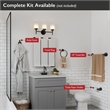 Design House Graz Park Metal Towel Bar in Matte Black 24-Inch