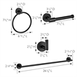 Design House Graz Park 4-Piece Metal Bath Accessory Set in Matte Black