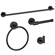 Design House Graz Park 4-Piece Metal Bath Accessory Set in Matte Black