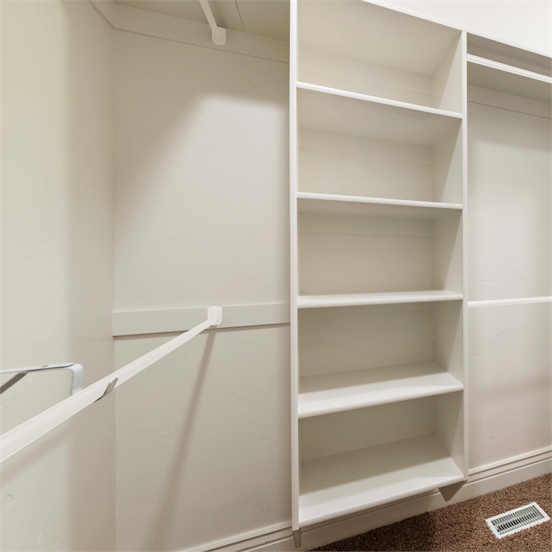 Design House Adjustable Steel Hanging Closet Rod in White 30 Inch to 48 Inch