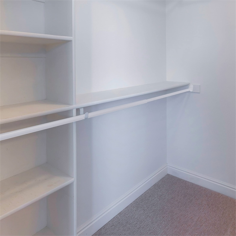 Design House Adjustable Steel Hanging Closet Rod in White 30 Inch to 48 Inch
