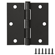 Design House Steel Door Hinge in Oil Rubbed Bronze 31/2Inch Square Corner 10Pack