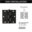 Design House Steel Door Hinge in Oil Rubbed Bronze 31/2Inch Square Corner 10Pack