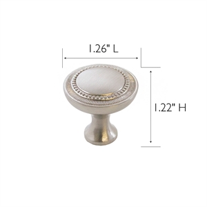 Design House Regal Metal Knobs in Brushed Nickel 10 Pack