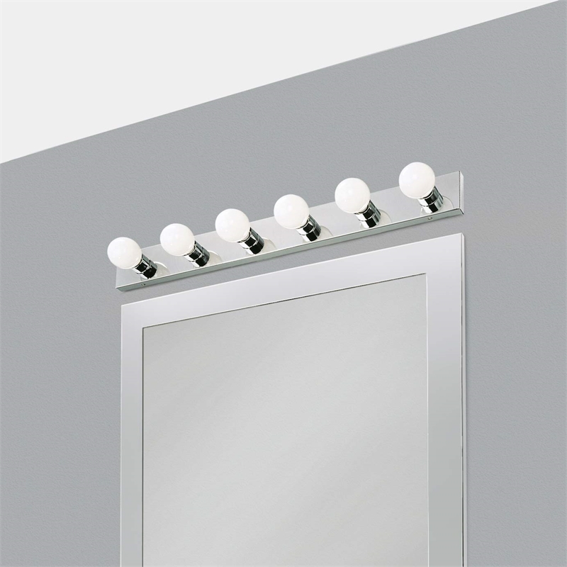 Design House Steel Vanity Light in Polished Chrome 6-Light