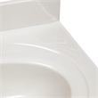 Cultured Marble Single Bowl Vanity Top Solid Ivory Swirl 25 in.