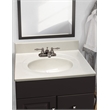 Cultured Marble Single Bowl Vanity Top Solid Ivory Swirl 25 in.