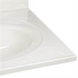 Cultured Marble Single Bowl Vanity Top Solid Ivory Swirl 25 in.