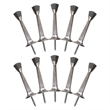 Design House Solid Rigid Steel Cast Door Stop in Satin Nickel 10 Pack