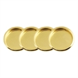 Design House Steel Closet Door Finger Pull in Polished Brass 2.1Inch 4Pack