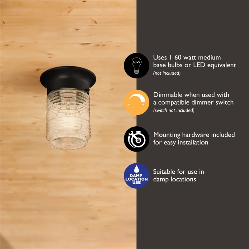 Design House Outdoor Steel Wall Mount Jelly Jar Wall Lantern Sconce in White