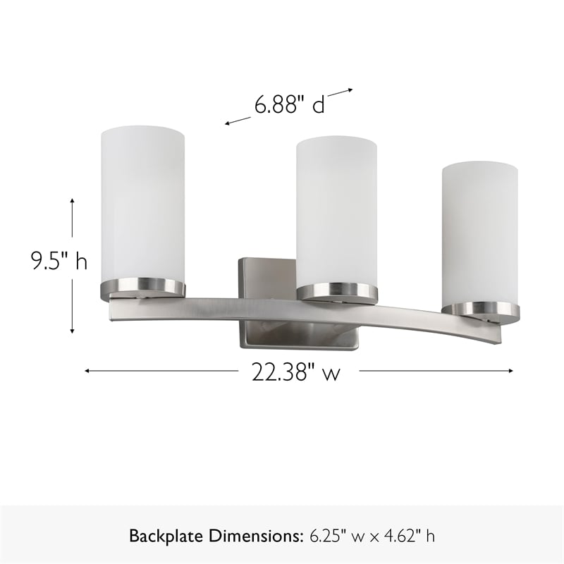 Aubrey Vanity Light in Brushed Nickel 3Light