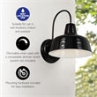 Mason Indoor/Outdoor Wall Light in Satin Black
