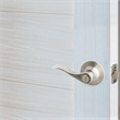 Springdale 2-Way Brass Privacy Door Lever and 3-Pack Hinges in Satin Nickel