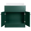 Brookings Bath Vanity Assembled 31x22 - Hunt Club Base and Solid White Top