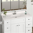 Brookings Bath Vanity Assembled 49x22 - White Base and Ivory Swirl Top