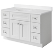 Brookings Bath Vanity Assembled 49x22 - White Base and Top