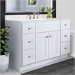 Brookings Bath Vanity Assembled 49x22 - White Base and Top