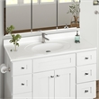 Brookings Bath Vanity Assembled 49x22 - White Base and Single Hole Top