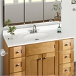 Brookings Bath Vanity Assembled 49x22 - Birch Base and Solid White Top
