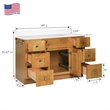 Brookings Bath Vanity Assembled 49x22 - Birch Base and Solid White Top